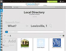 Tablet Screenshot of directory.lewisvilledirect.info